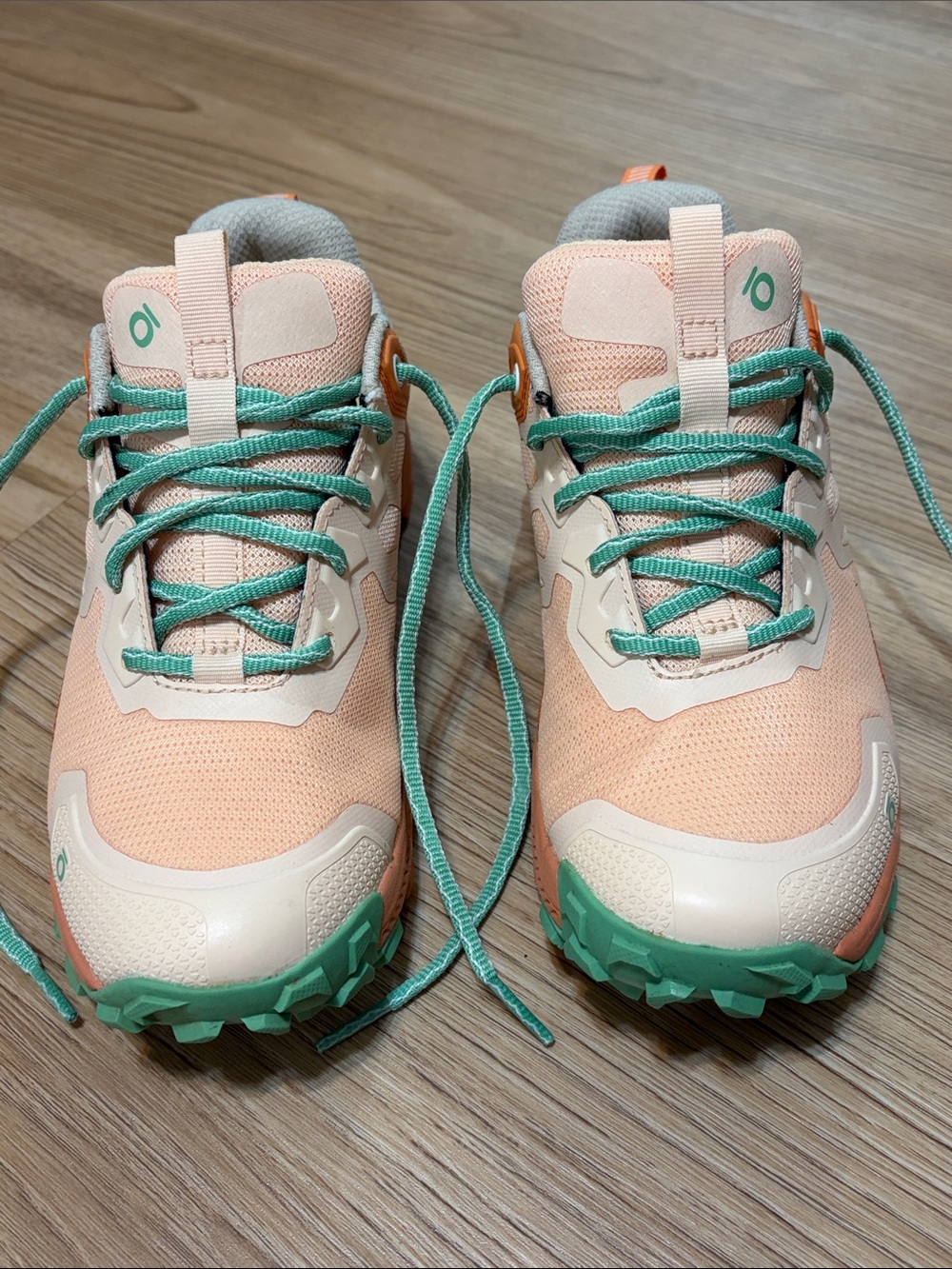 Oboz Womens 6.5 Katabatic Low Hiking Trail Shoes Peach Orange O FIT Eco